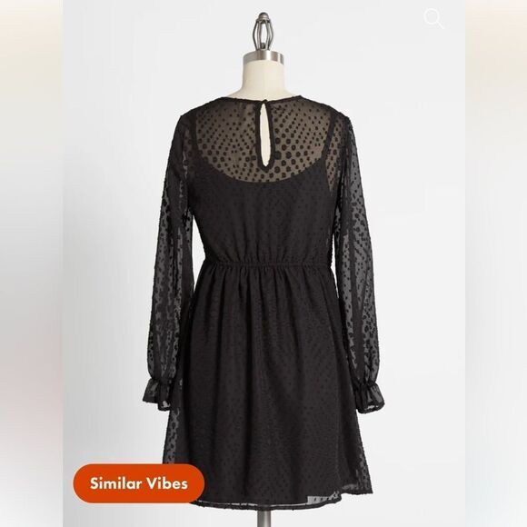 Chi Chi London Dot Right Now Mini Dress Long Sleeves Size 10 NWT - Picture 2 of 10